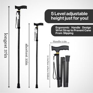 Adjustable/foldable cane